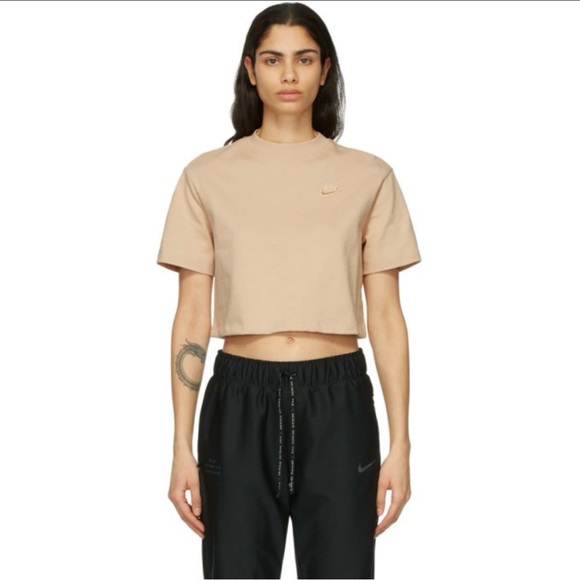 Nike Sportswear Crop Tee Beige Women’s Small - Picture 12 of 12